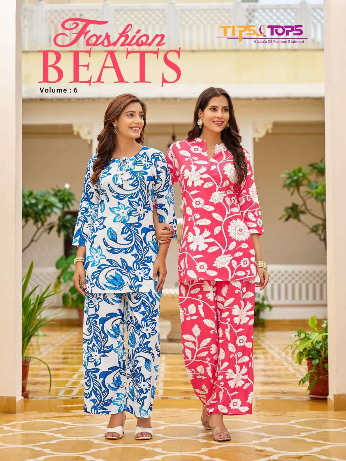 FASHION BEATS VOL-06 BY TIPS & TOPS 101 TO 106 SERIES HEAVY RAYON PRINTED CO-ORD SETS