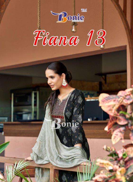 FIANA VOL-13 BY BONIE 1001 TO 1008 SERIES DESIGNER FANCY RAYON PRINT DRESSES