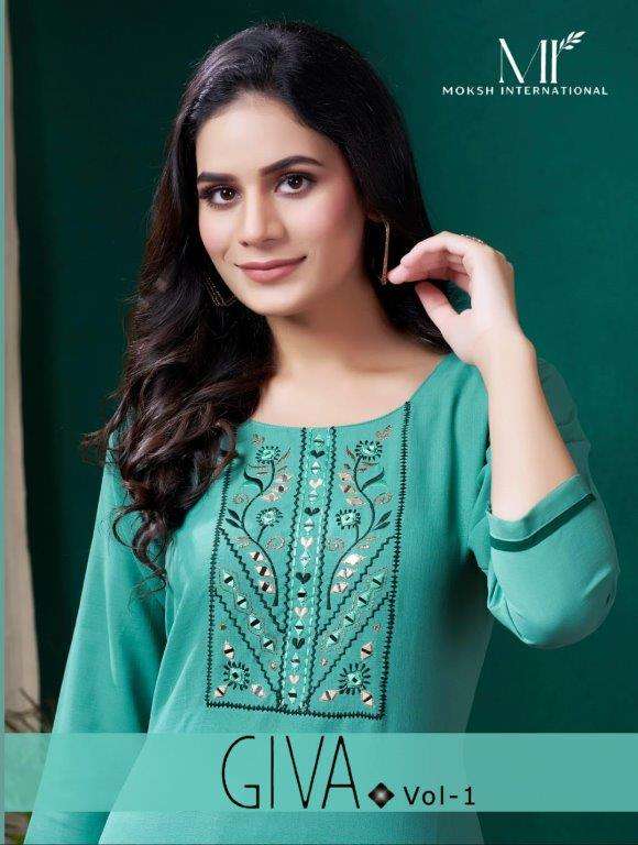 GIVA VOL-01 BY MOKSH INTERNATIONAL DESIGNER COTTON PRINTED KURTIS