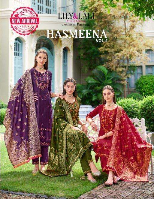 HASMEENA VOL-4 BY LILY AND LALI 22201 TO 22206 SERIES HANDWORK VISCOSE DRESSES