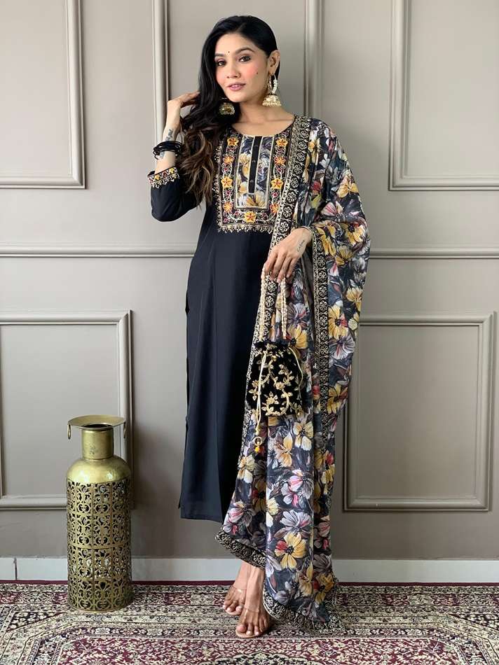 HAZZEL BY VOUCH DESIGNER FACNY DESIGNER VISCOSE CHANDERI PRINTED DRESSES 