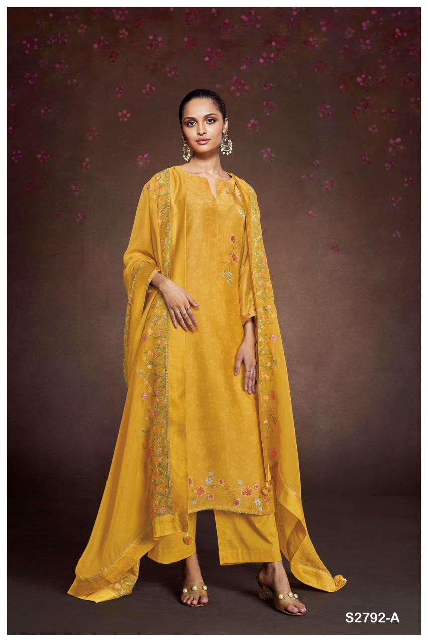 MILA 2792 BY GANGA FASHIONS HEAVY PREMIUM BEMBERG SILK DIGITAL PRINT DRESSES