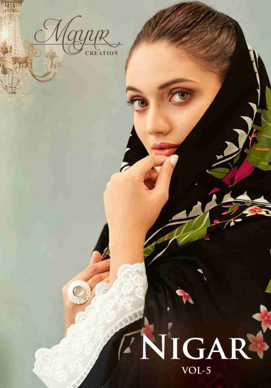 NIGAR VOL-5 BY MAYUR CREATION 1001 TO 1008 SERIES COTTON PRINTED DRESSES