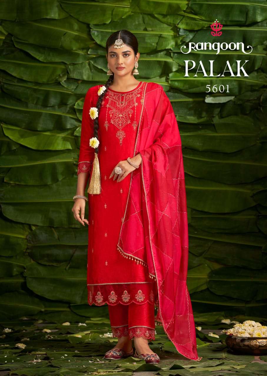 PALAK BY RANGOON 5601 TO 5604 SERIES HEAVY PURE VISCOSE WORK DRESSES