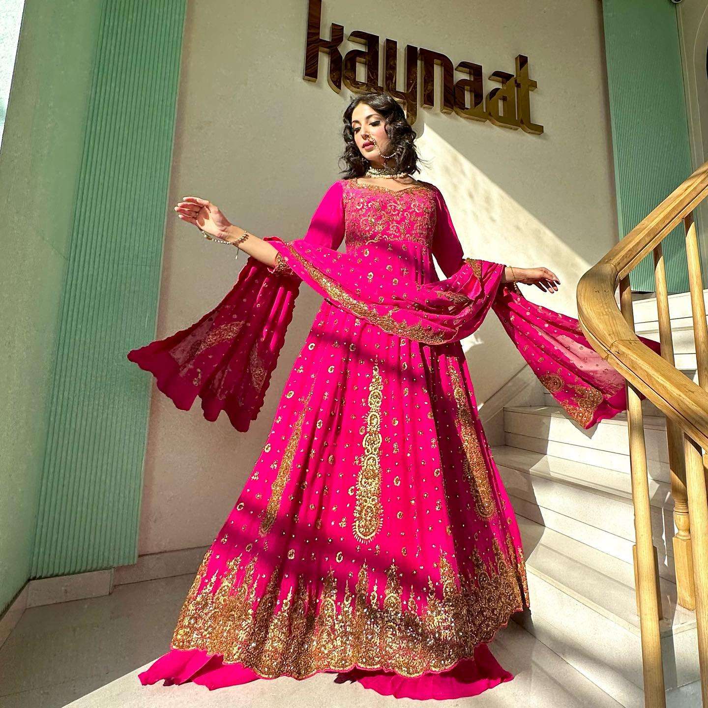 QRC-210 COLOR BY ASLIWHOLESALE DESIGNER FANCY FAUX GEORGETTE DRESS