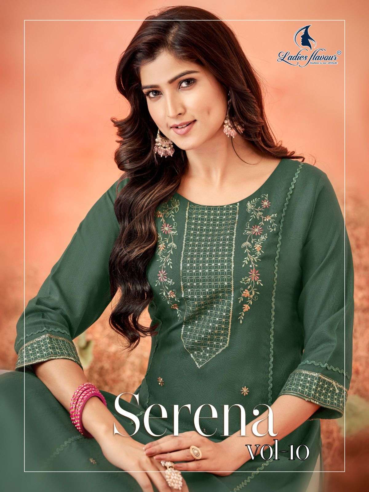 SERENA VOL-10 BY LADIES FLAVOUR 3057 TO 3062 SERIES 14 KG RAYON KURTIS