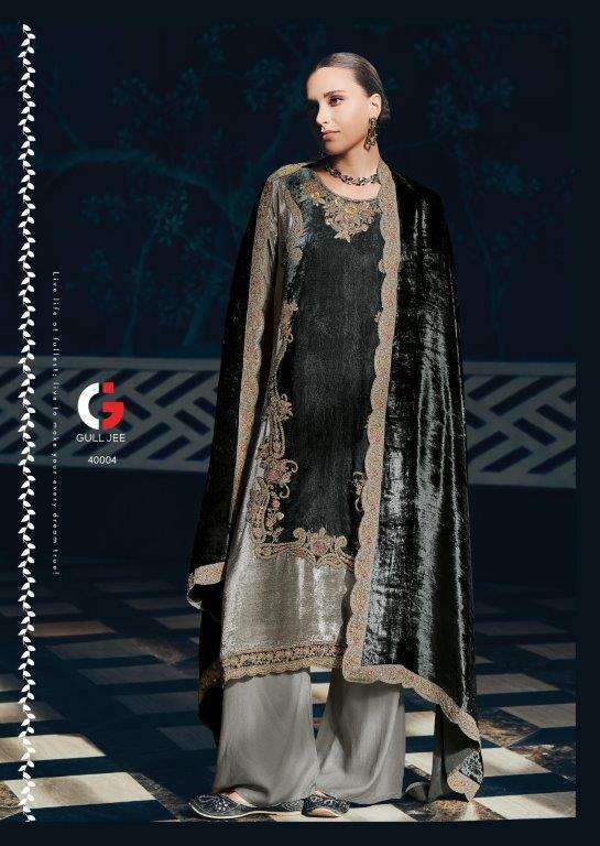 SHAHEEN BY GULL JEE 40001 TO 40006 SERIES VELVET EMBROIDERY DRESSES