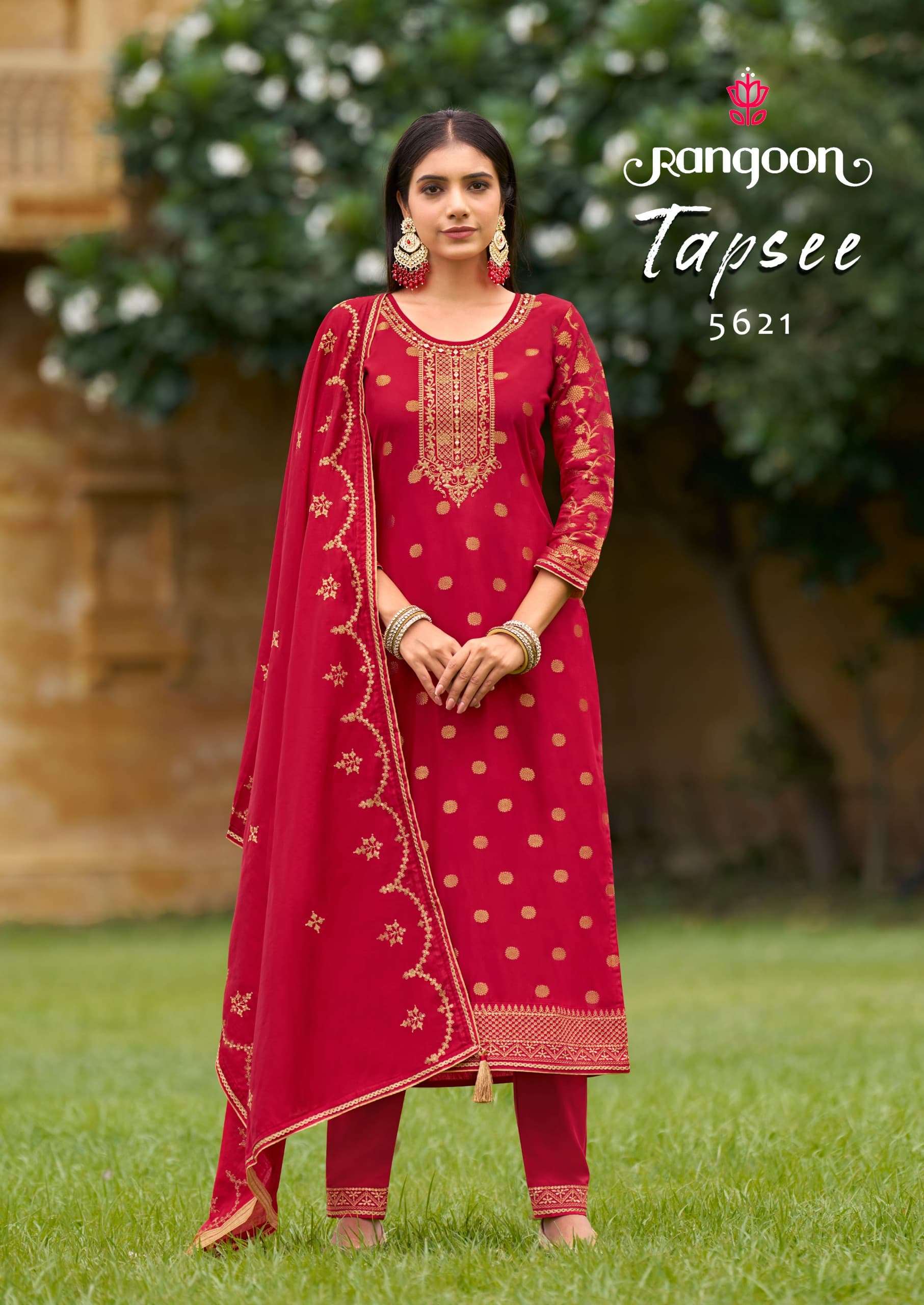 TAPSEE VOL-01 BY RANGOON 5621 TO 5624 SERIES HEAVY PURE JACQUARD WORK DRESSES