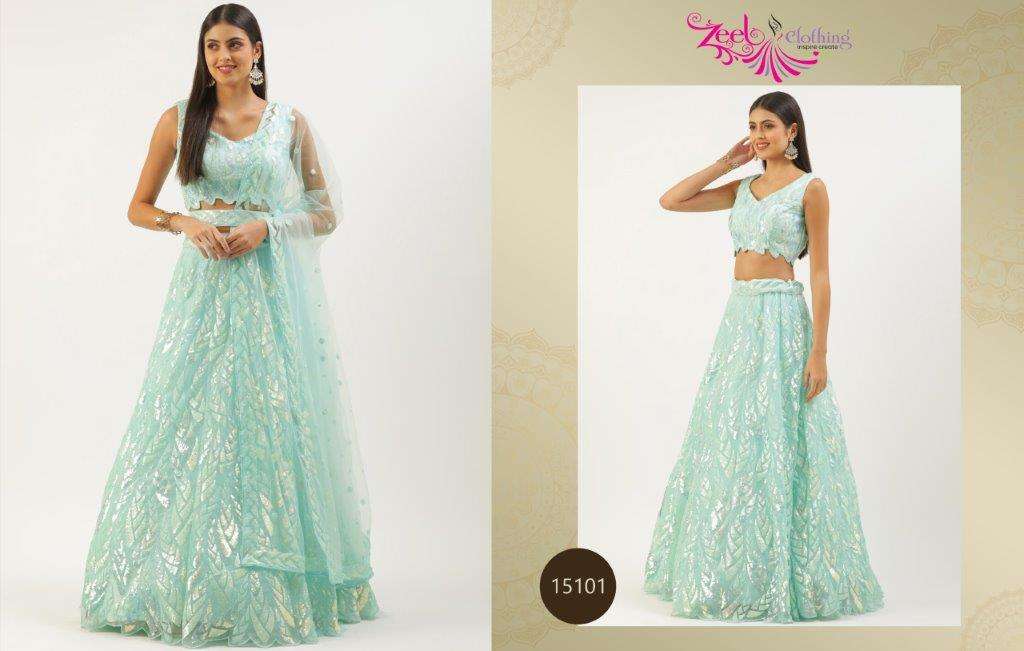 ZEEL VOL-24 BY ZEEL CLOTHING DESIGNER STYLISH SOFT NET GIRLISH LEHENGAS