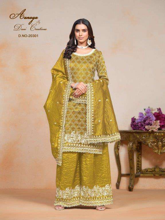 AANAYA VOL-203 BY TWISHA 20301 TO 20304 SERIES DESINGER CRUSH EMBROIDERY DRESSES