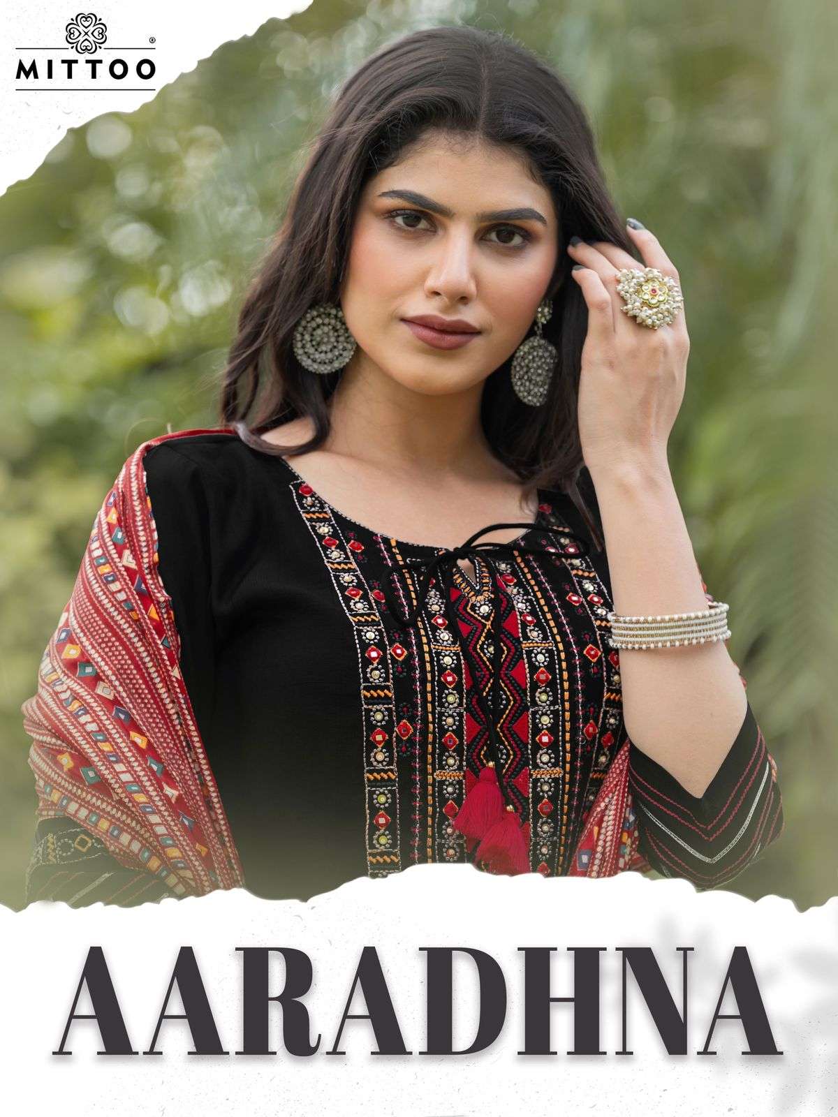 AARADHNA BY MITTOO 1001 TO 1006 SERIES FANCY VISCOSE WEAVING DRESSES