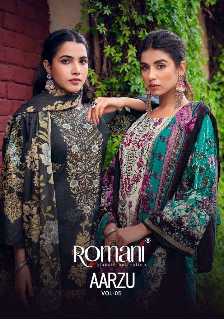 AARZU VOL-05 BY ROMANI 1088-001 TO 1088-010 SERIES COTTON WORK DRESSES