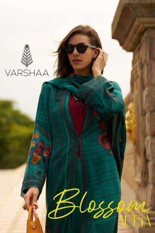 BLOSSOM AURA BY VARSHA 01 TO 04 SERIES VISCOSE PASHMINA FANCY DIGITAL PRINTED DRESSES