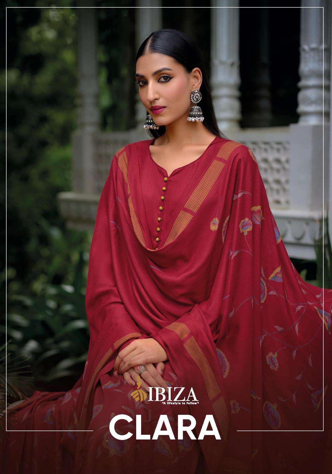 CLARA BY IBIZA 11056 TO 11063 SERIES DESIGNER PURE VISCOSE PASHMINA PRINT DRESSES