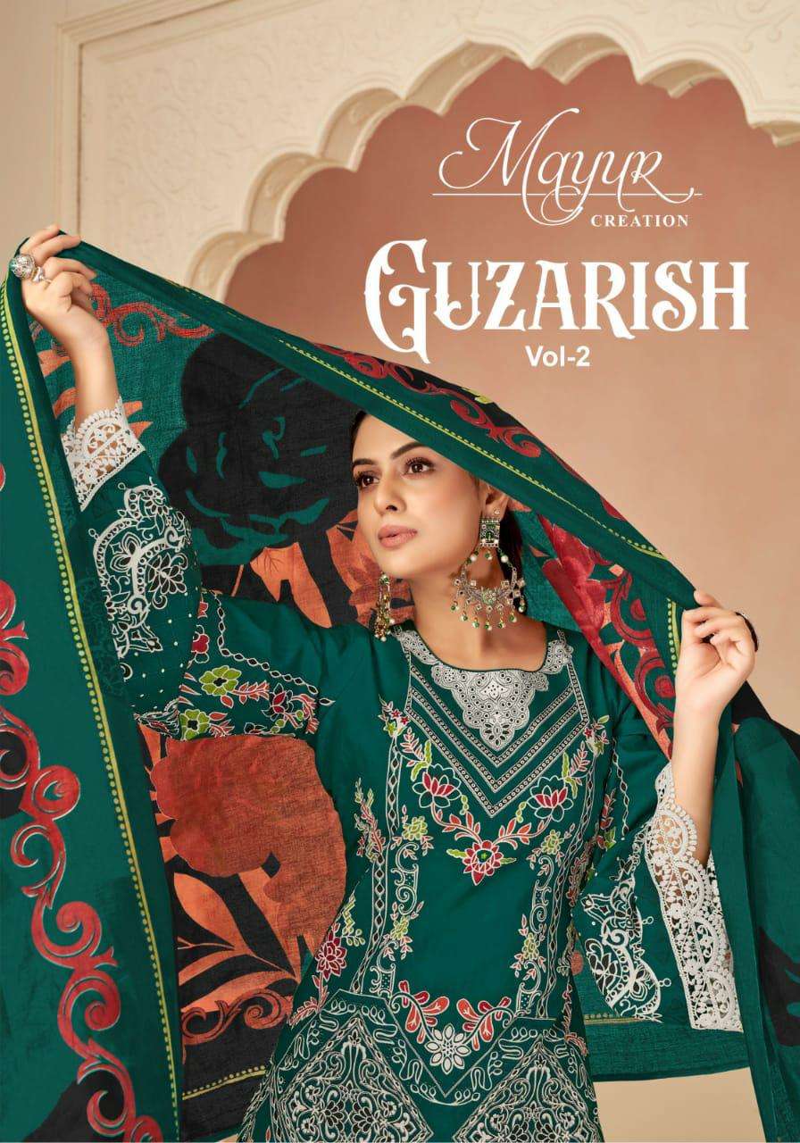 GUZARISH VOL-02 BY MAYUR CREATION 1001 TO 1008 SERIES COTTON PRINT DRESSES