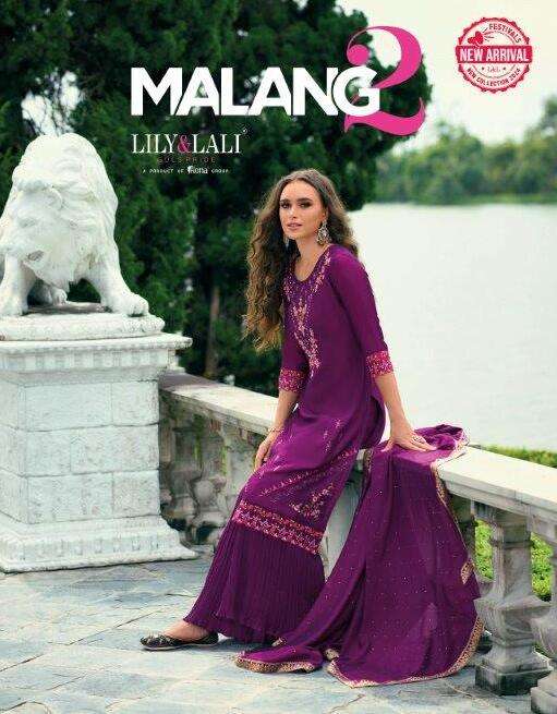 MALANG VOL-02 BY LILY AND LALI 22701 TO 22706 SERIES HANDWORK VICHITRA SILK DRESSES