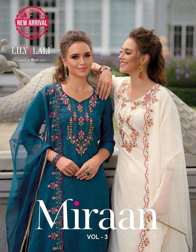 MIRAAN VOL-03 BY LILY AND LALI 22901 TO 22906 SERIES HANDWORK VISCOSE DRESSES