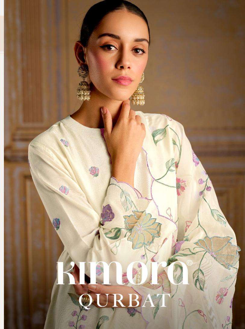 QURBAT BY KIMORA 2211 TO 2216 SERIES PURE RUSSIAN SILK WORK DRESSES