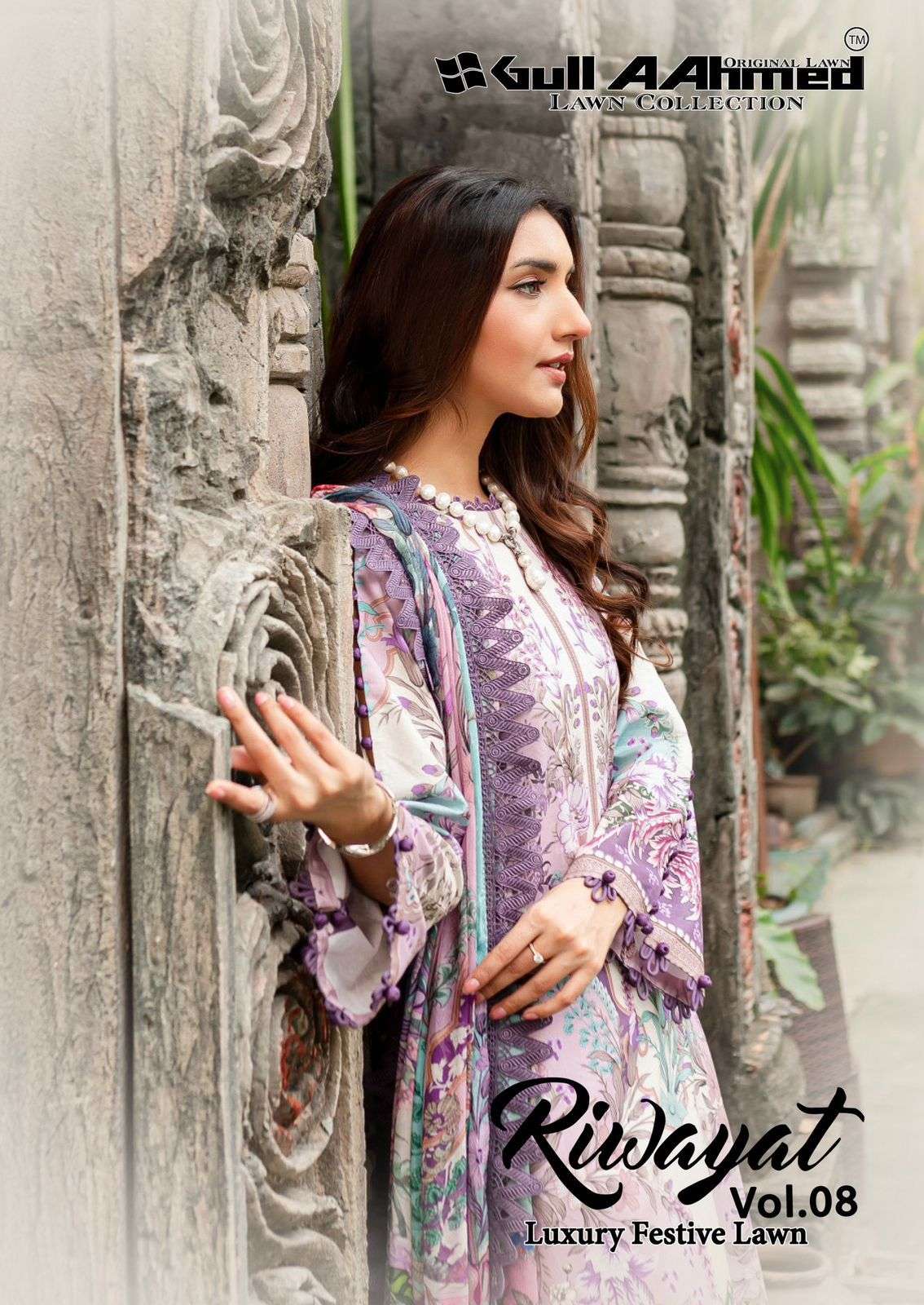 RIWAYAT VOL-8 BY GULL AAHMAD 8001 TO 8006 SERIES PURE LAWN COTTON PRINT DRESSES