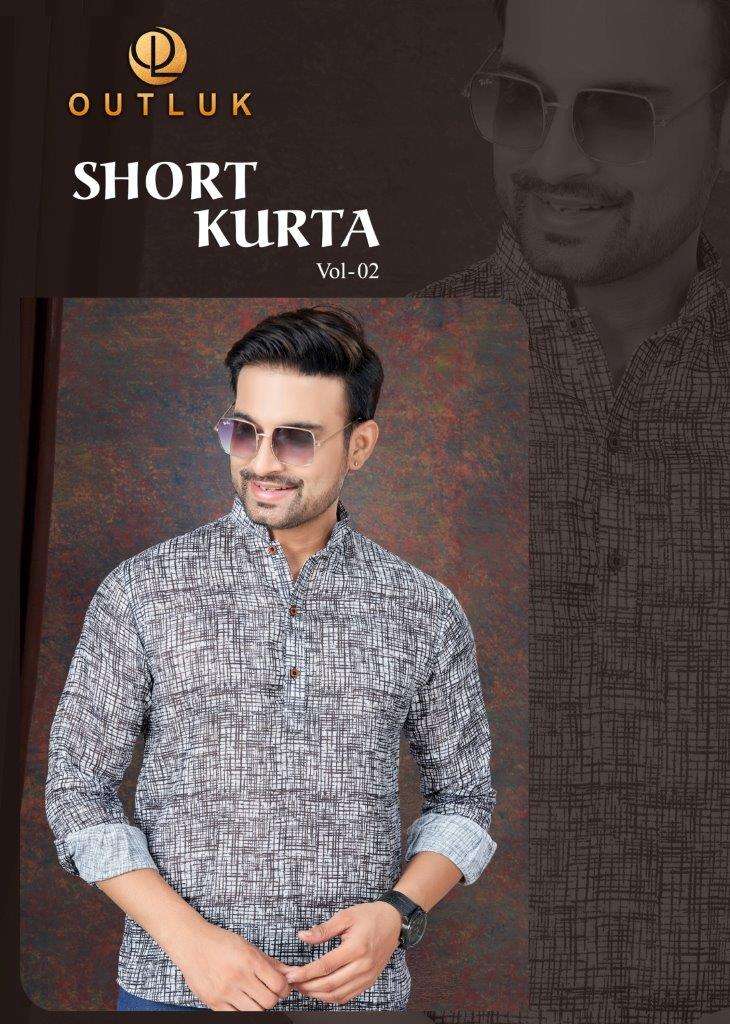 SHORT KURTA VOL-02 BY OUTLUK 101 TO 108 SERIES LINEN MENS KURTAS