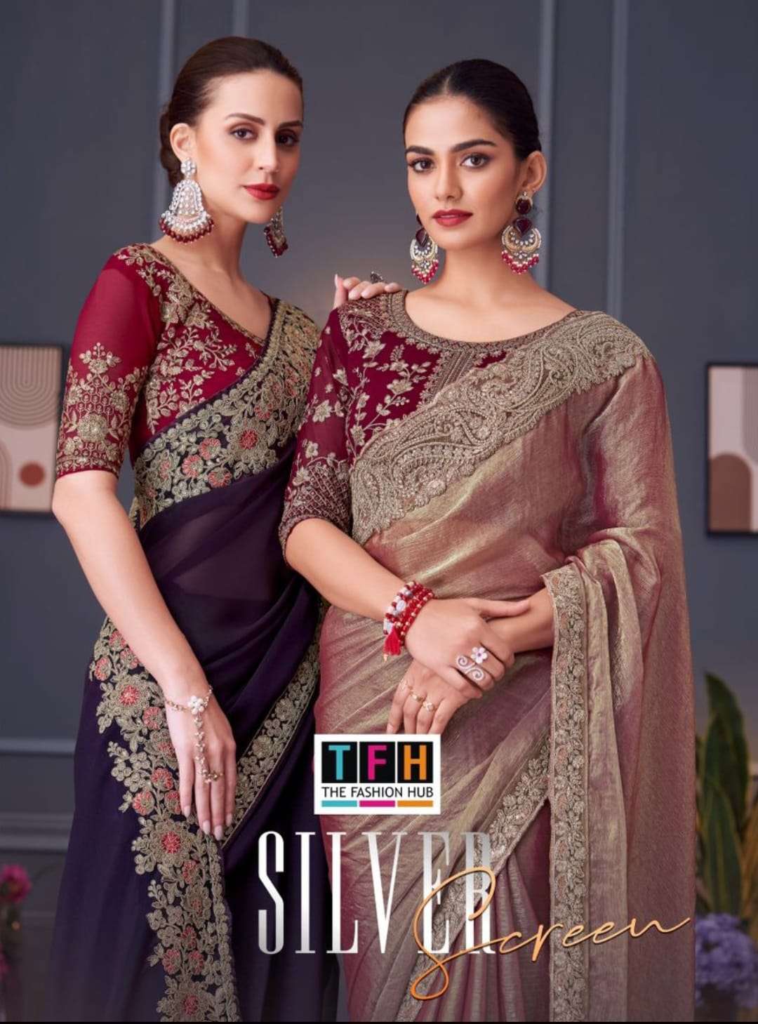 SILVER SCREEN VOL-20 BY TFH 30001 TO 30018 SERIES DESIGNER SILK WORK SAREES