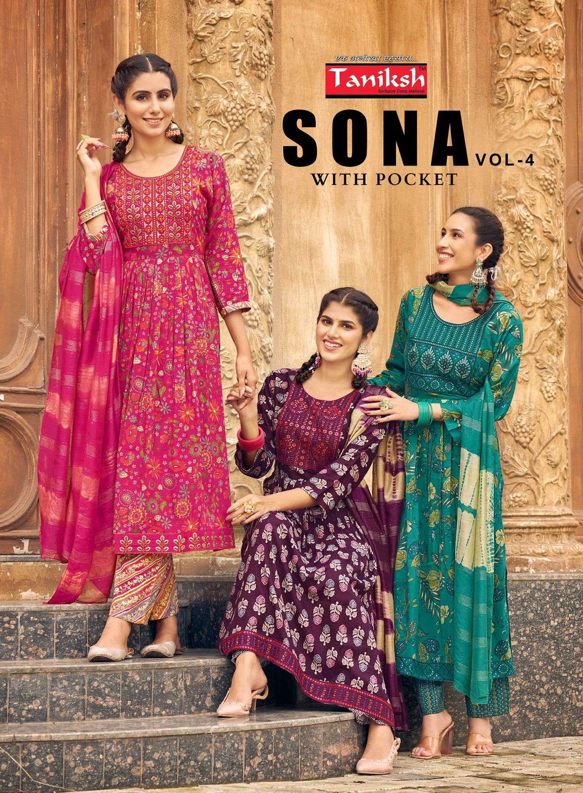 SONA VOL-4 BY TANIKSH 101 TO 108 SERIES DESIGNER CAPSULE PRINT DRESSES