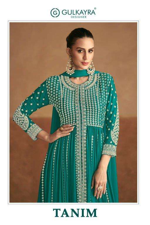 TANIM BY GULKAYRA 7512-A TO 7512-C DESIGNER REAL CHINON WORK DRESSES