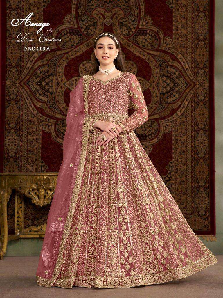 AANAYA VOL-209 BY TWISHA 20901 TO 20904 SERIES DESINGER NET EMBROIDERY DRESSES