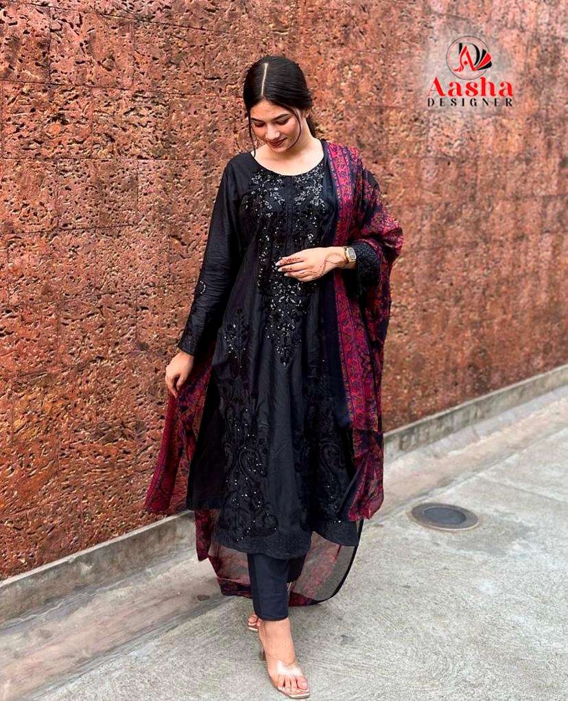 AASHA 1139 BY AASHA DESIGNER HEAVY RAYON 16KG SELF EMBROIDERY DRESSES