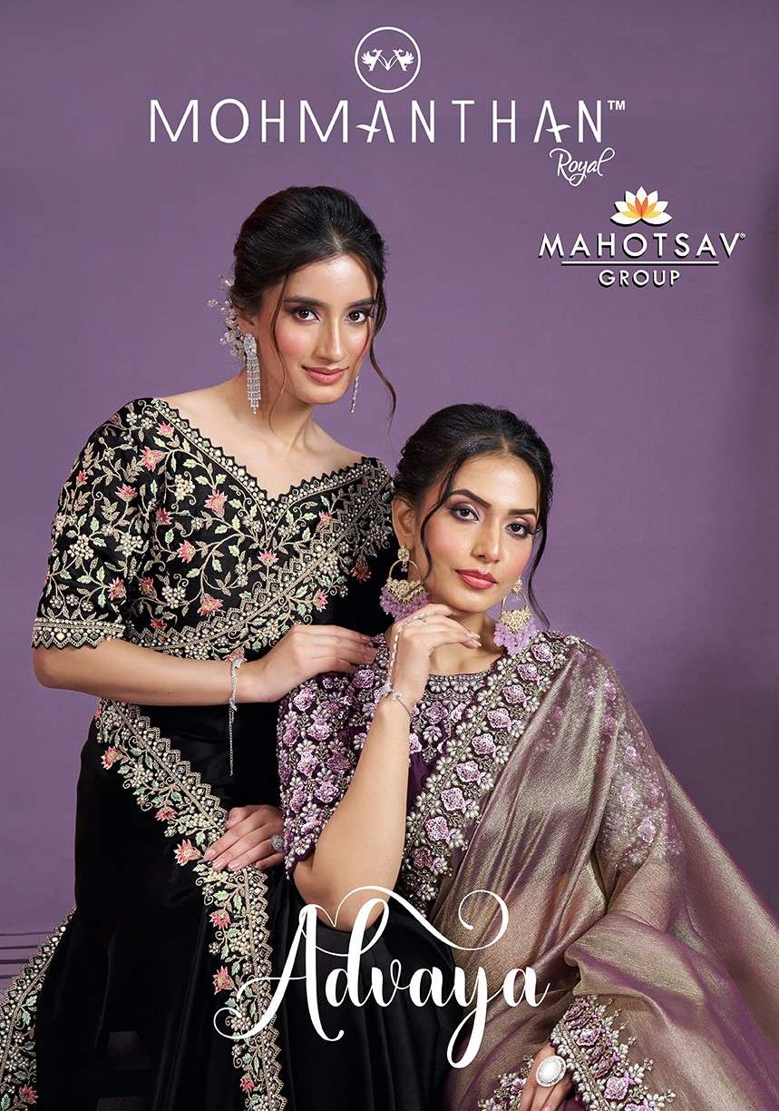 ADVAYA BY MAHOTSAV DESIGNER FANCY SATIN SILK PRINTED PREMIUM SAREES