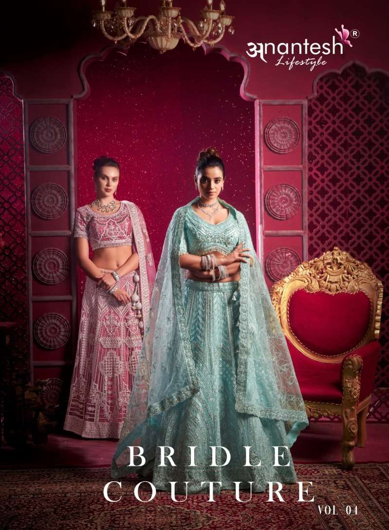 BRIDAL COUTURE VOL-04 BY ANANTESH LIFESTYLE DESIGNER NET HANDWORK LEHENGAS