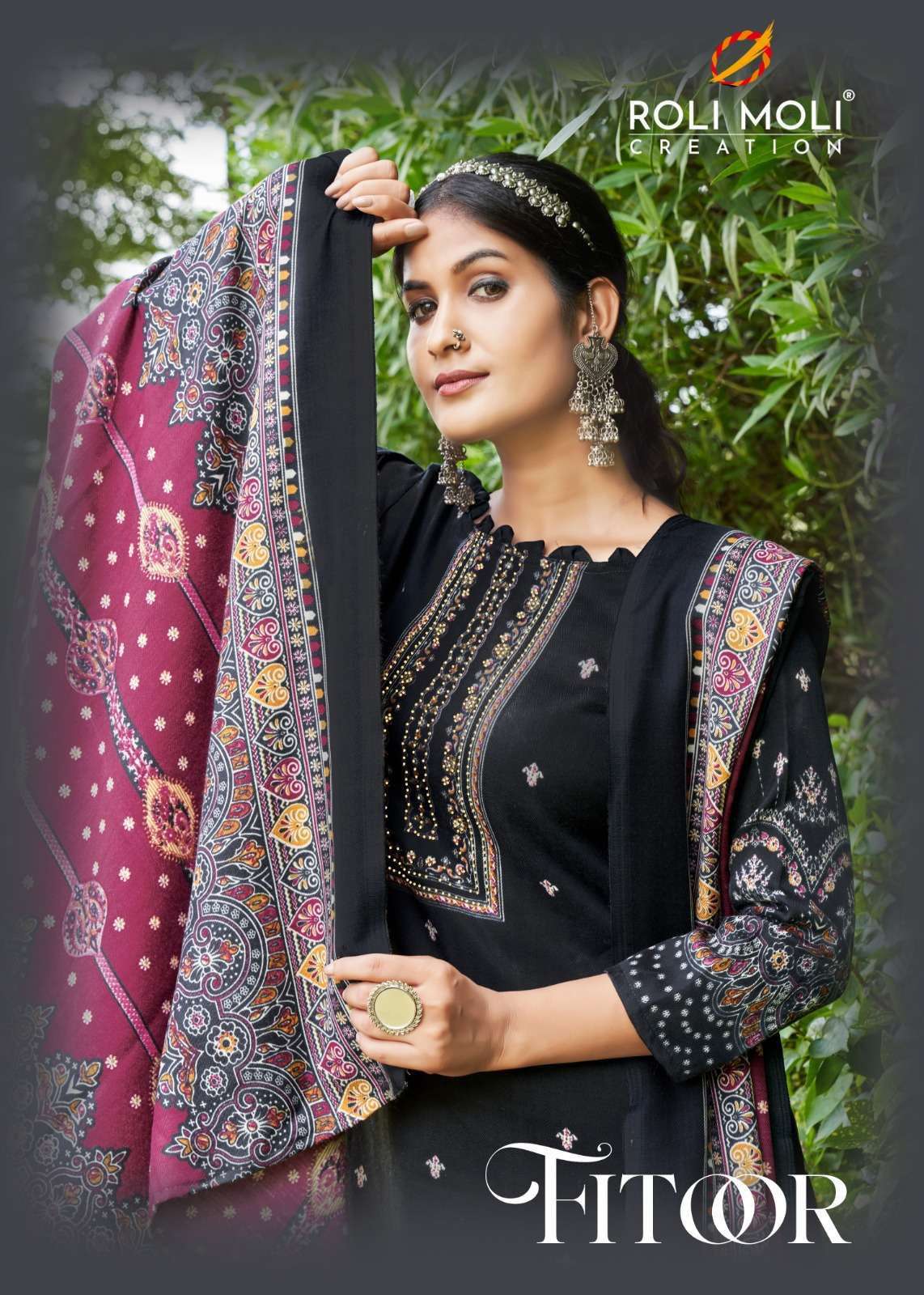 FITOOR VOL-01 BY ROLI MOLI 1001 TO 1008 SERIES SOFT PASHMINA PRINTED DRESSES