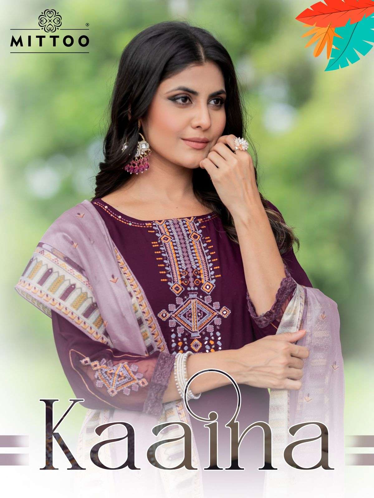 KAAINA BY MITTOO 1001 TO 1006 SERIES FANCY RAYON PRINTED DRESSES