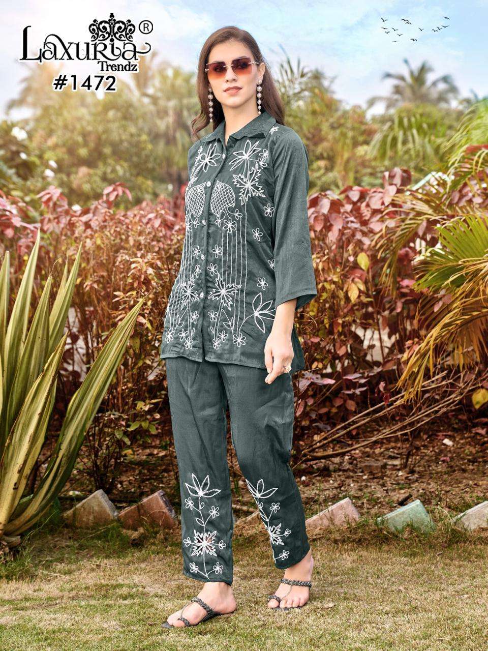 LAXURIA 1472 BY LAXURIA TRENDZ HEAVY DESIGNER VELVET EMBROIDERY CO-ORD SETS