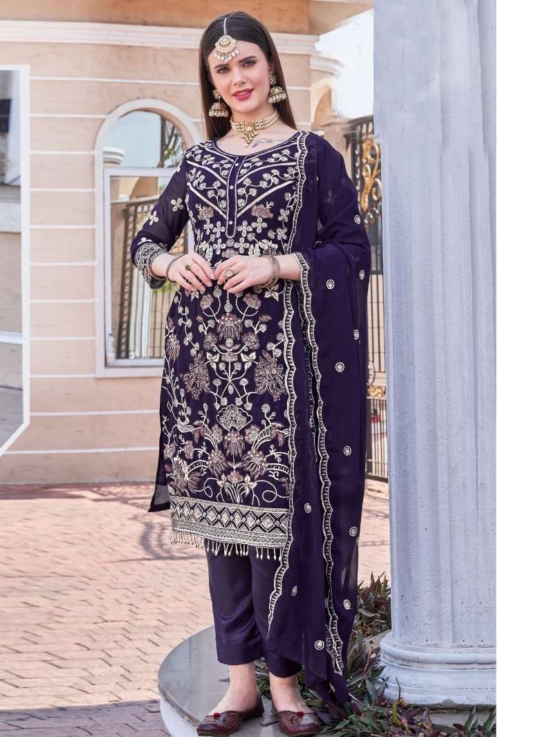 MA-116 COLOURS BY AL QASR FAUX GEORGETTE PAKISTANI DRESSES