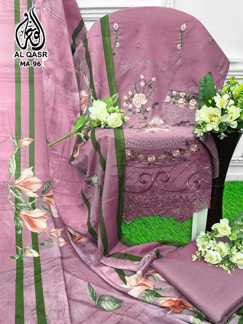 MA-96 COLOURS BY AL QASR PURE COTTON WITH EMBROIDERED PAKISTNATI DRESSES