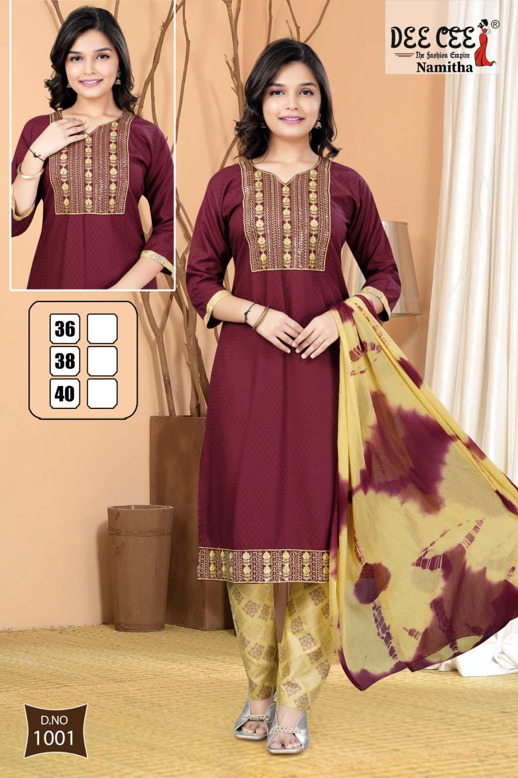 NAMITHA BY DEE CEE 1001 TO 1006 SERIES DESIGNER FANCY BOMBAY PRINT DRESSES