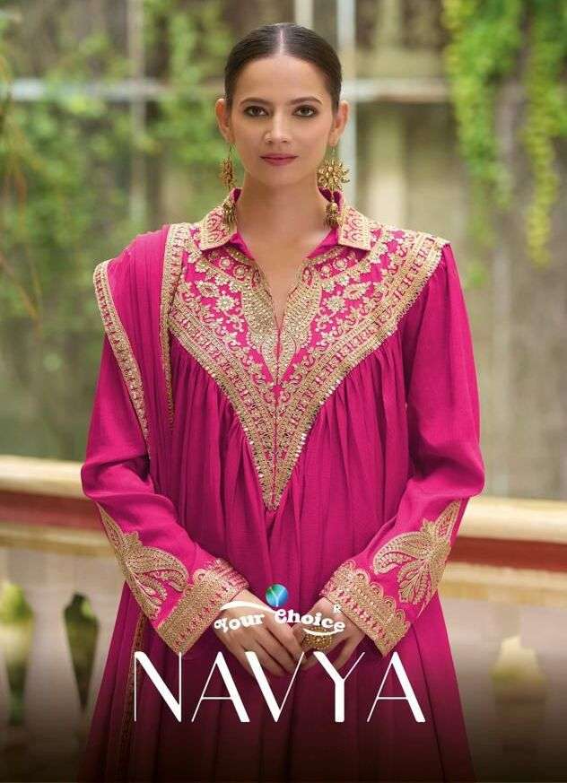 NAVYA BY YOUR CHOICE 1001 TO 1003 SERIES HEAVY CHINON PREMIUM DRESSES