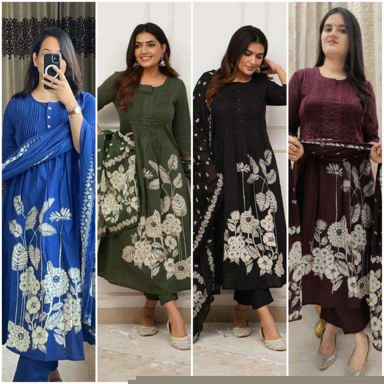 RUBY VOL-38 BY ASLIWHOLESALE PURE COTTON EMBROIDERED DRESSES