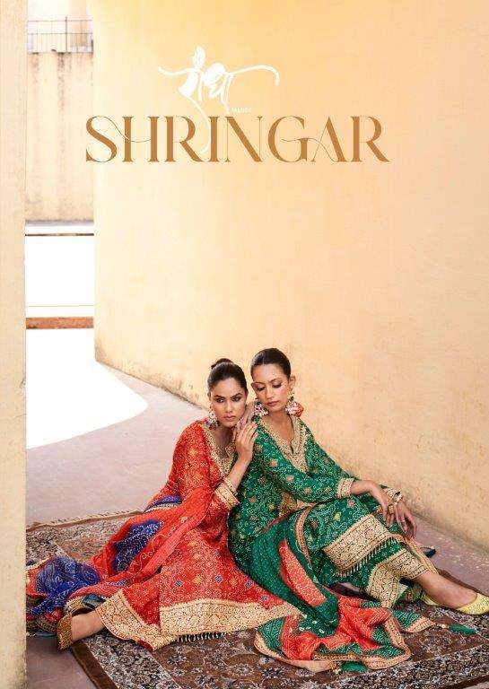 SHRINGAR BY RADHA TRENDZ 3021 TO 3024 SERISE HEAVY PREMIUM CHINON WITH EMBROIDARY WORK DRESSES