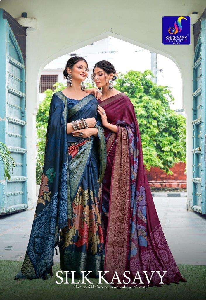 SILK KASAVY BY SHREYANS FASHION SK-01 TO SK-09 SERIES GAJI SILK SAREES