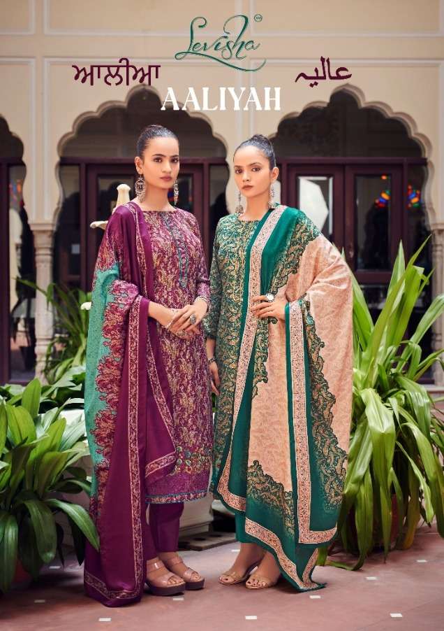 AALIYAH VOL-01 BY LEVISHA 13 TO 16 SERIES PURE PASHMINA EMBROIDERY DRESSES