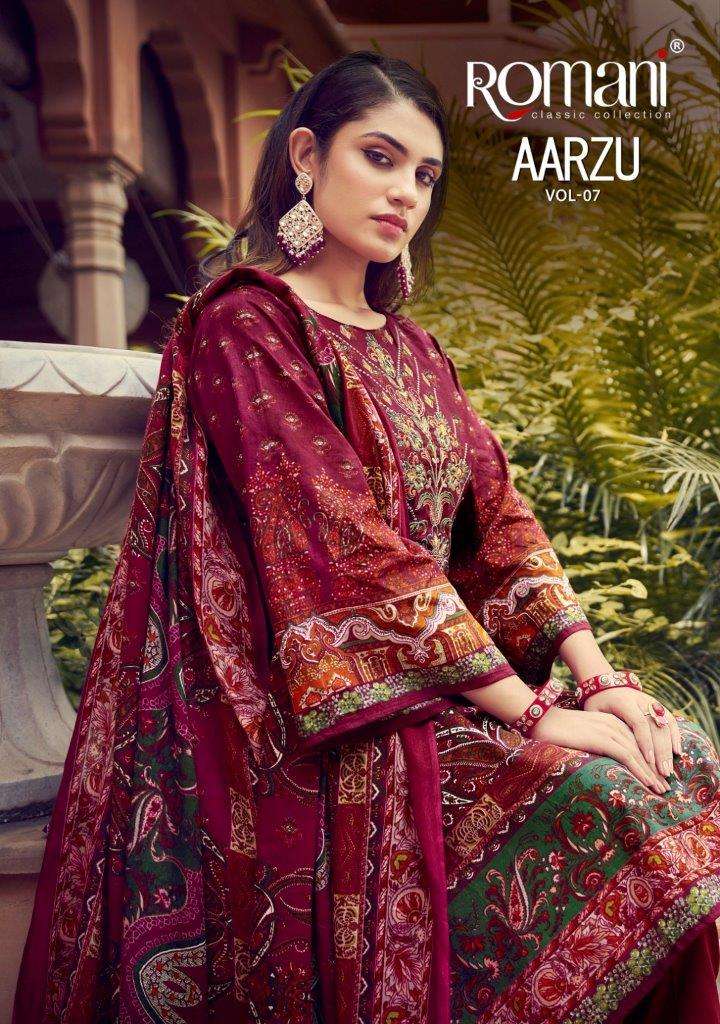 AARZU VOL-07 BY ROMANI 1090-001 TO 1090-008 SERIES COTTON WORK DRESSES