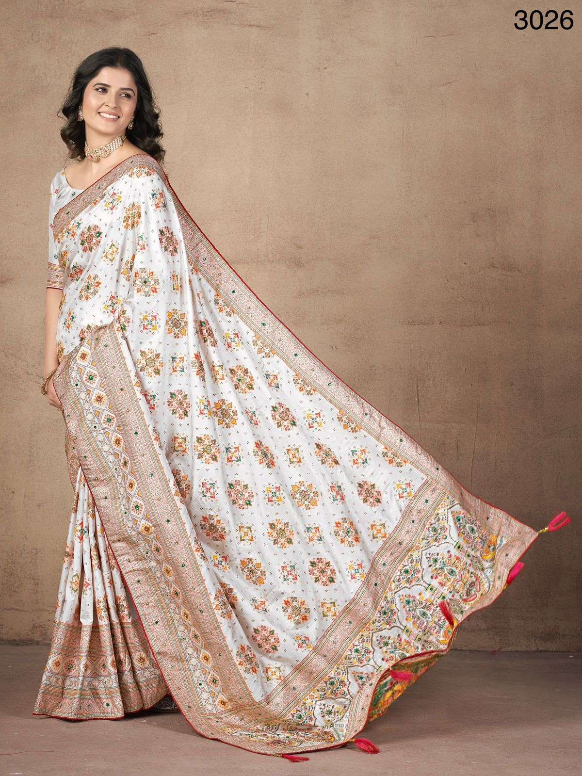 AYUSHI PASHMINA 3026 COLOURS BY ASLIWHOLESALE PASHMINA SILK HAND WORK SAREE