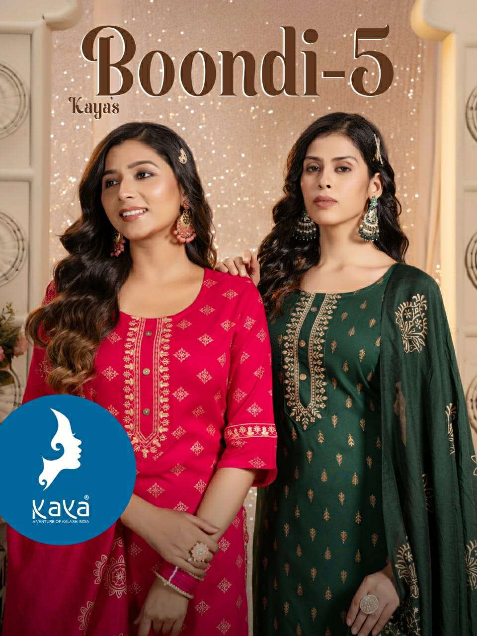 BOONDI VOL-05 BY KAYA 01 TO 08 SERIES DESIGNER RAYON PRINTED DRESSES