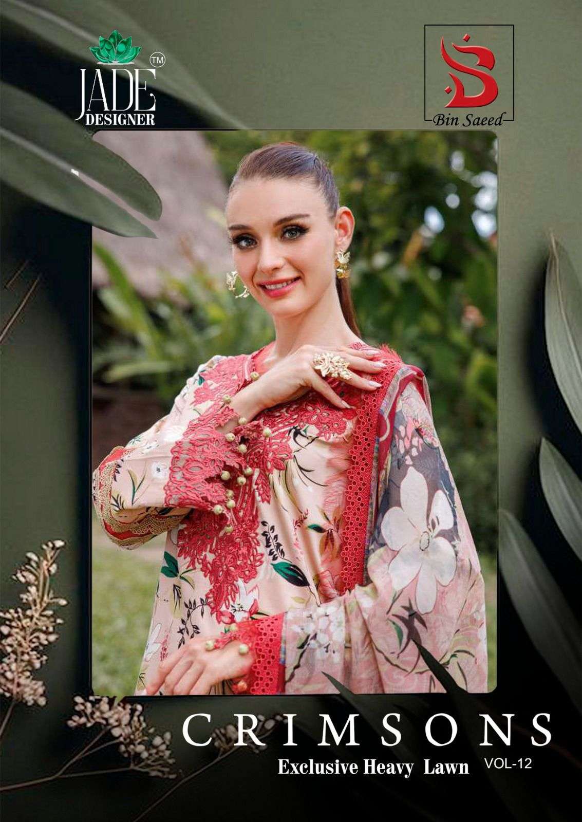 CRIMSON EXCLUSIVE HEAVY VOL-12 BY JADE 101 TO 106 SERIES PURE COTTON PRINT PAKISTANI DRESSES