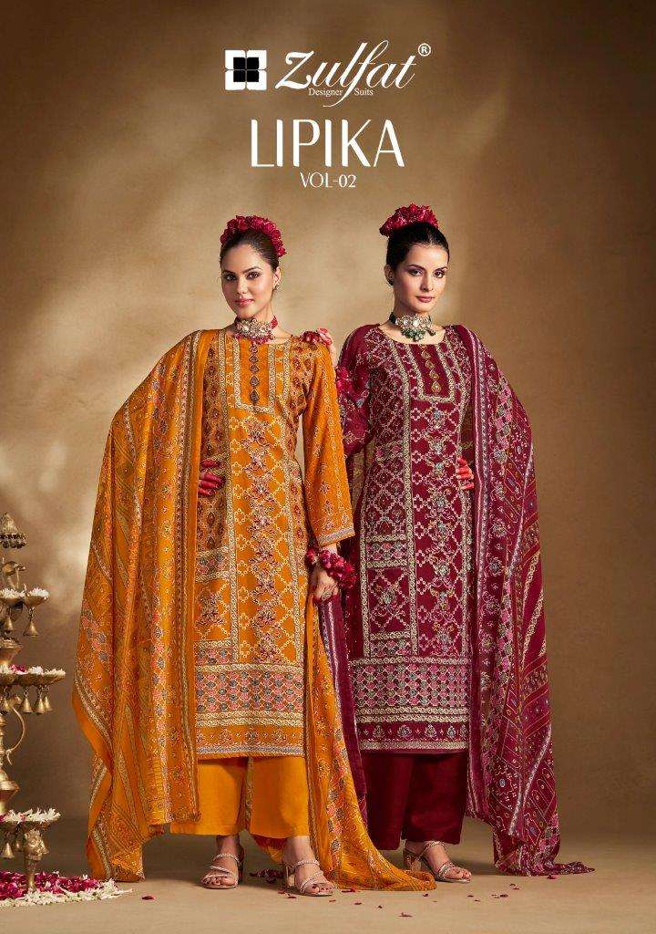 LIPIKA VOL-02 BY ZULFAT 608-001 TO 608-006 SERIES DESIGNER VISCOSE PRINT DRESSES