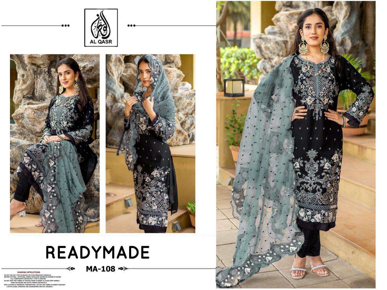 MA-108 COLOURS BY AL QASR DESIGNER FAUX GEORGETTE PAKISTANI DRESSES