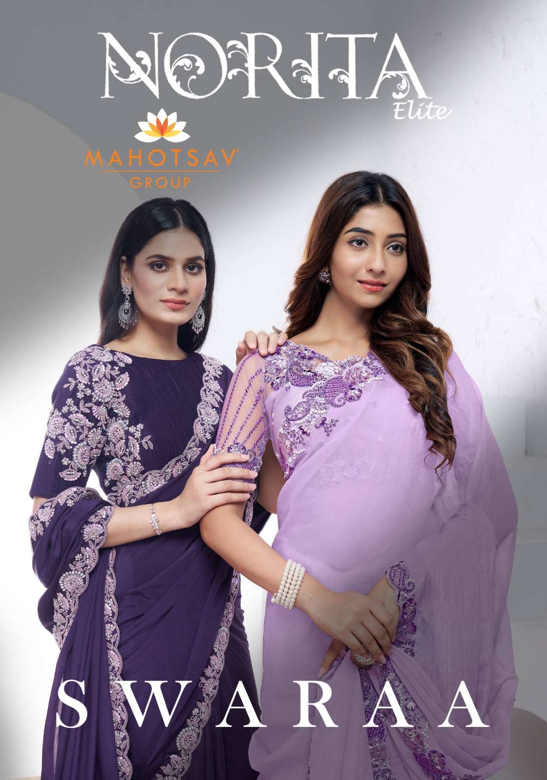 NORITA SWARAA BY MAHOTSAV DESIGNER FANCY SATIN SILK PRINTED SAREES