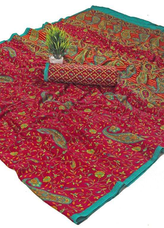 PASHMINA HITE BY ASLIWHOLESALE PASHMINA PRINTED SAREES 